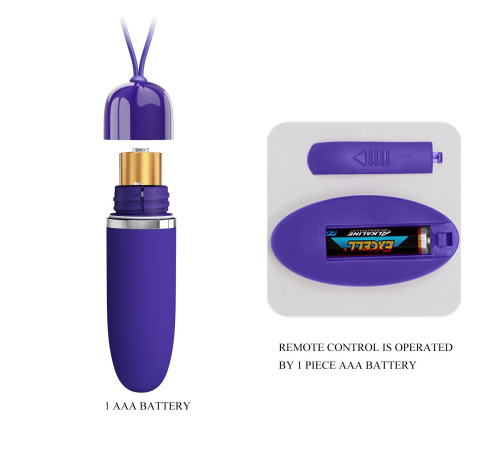 Фиолетовое виброяйцо с пультом ДУ Darlene-Youth