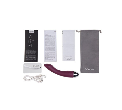 Фиолетовый изогнутый вибратор Amy - 17 см.