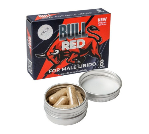 Пищевой концентрат для мужчин BULL RED - 8 капсул Пищевой концентрат для мужчин BULL RED - 8 капсул