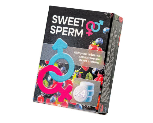 Заказать Шипучие таблетки для мужчин Sweet Sperm для изменения вкуса спермы (4 шт. по 0,5 гр.)