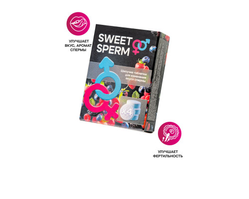 Заказать Шипучие таблетки для мужчин Sweet Sperm для изменения вкуса спермы (4 шт. по 0,5 гр.)
