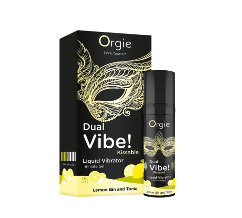 Съедобный жидкий вибратор Dual Vibe! со вкусом лимонного джина с тоником - 15 мл. Съедобный жидкий вибратор Dual Vibe! со вкусом лимонного джина с тоником - 15 мл.