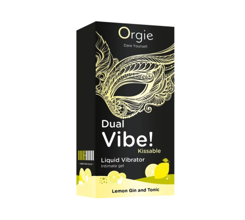 Съедобный жидкий вибратор Dual Vibe! со вкусом лимонного джина с тоником - 15 мл. Съедобный жидкий вибратор Dual Vibe! со вкусом лимонного джина с тоником - 15 мл.