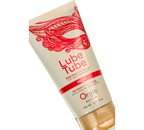 Интимный гель на водной основе Lube Tube Hot с разогревающим эффектом - 150 мл.