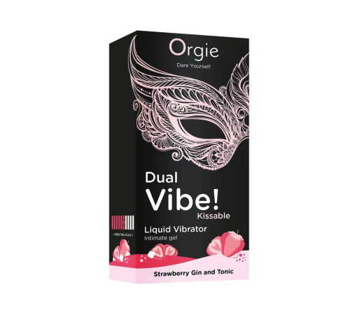 Съедобный жидкий вибратор Dual Vibe! со вкусом клубничного джина с тоником - 15 мл. Съедобный жидкий вибратор Dual Vibe! со вкусом клубничного джина с тоником - 15 мл.