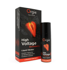 Жидкий вибратор Orgie High Voltage Strawberry - 15 мл.