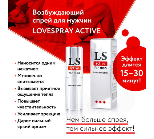 Спрей-стимулятор для мужчин Lovespray Active Man - 18 мл.