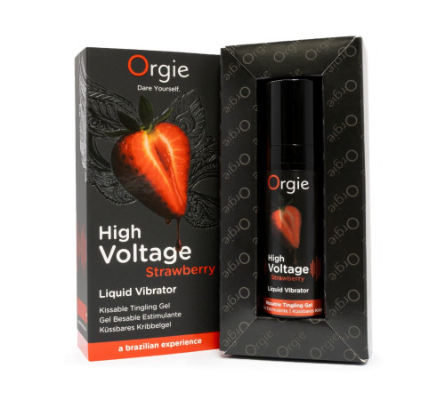 Жидкий вибратор Orgie High Voltage Strawberry - 15 мл.