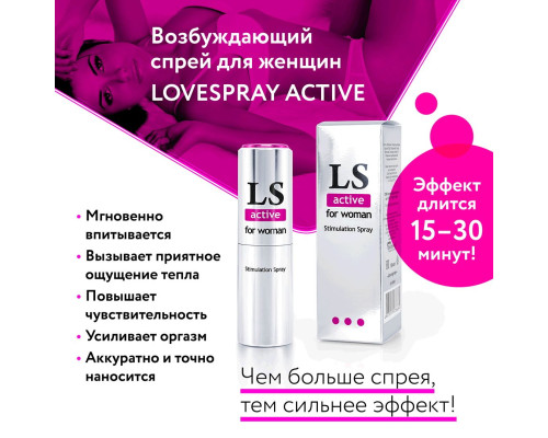Заказать Спрей-стимулятор для женщин Lovespray Active Woman - 18 мл.