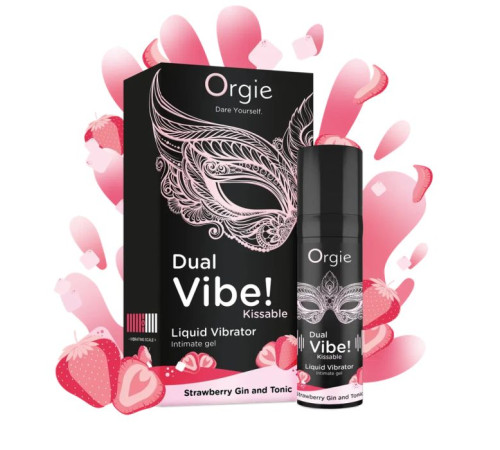 Съедобный жидкий вибратор Dual Vibe! со вкусом клубничного джина с тоником - 15 мл. Съедобный жидкий вибратор Dual Vibe! со вкусом клубничного джина с тоником - 15 мл.