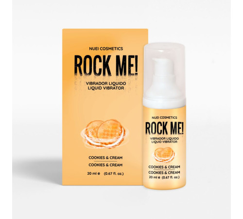 Жидкий вибратор Nuei Rock Me! с ароматом печенья и сливок - 20 мл.