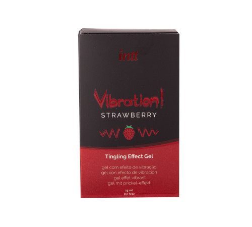 Жидкий интимный гель с эффектом вибрации Vibration! Strawberry - 15 мл.
