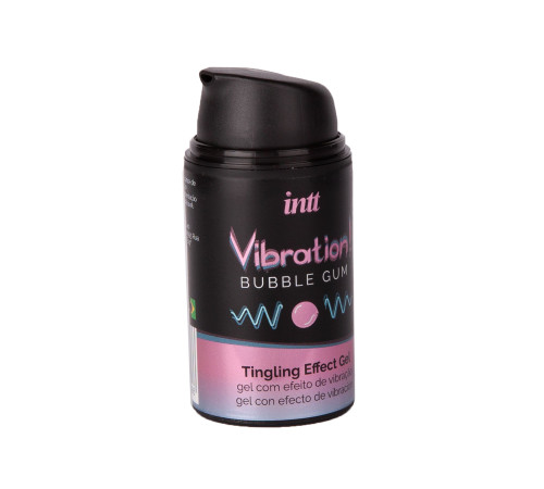 Жидкий интимный гель с эффектом вибрации Vibration! Bubble Gum - 15 мл.