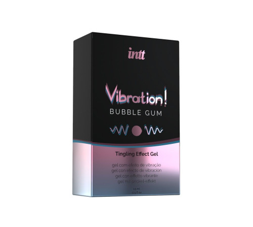 Жидкий интимный гель с эффектом вибрации Vibration! Bubble Gum - 15 мл.