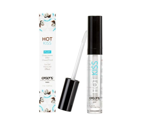 Блеск для губ Hot Kiss Coconut с ароматом кокоса - 7 мл.