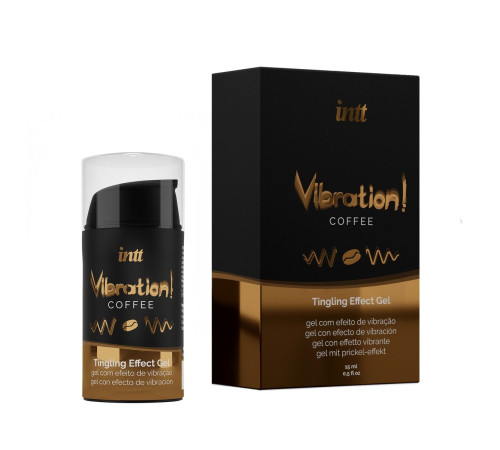 Жидкий интимный гель с эффектом вибрации Vibration! Coffee - 15 мл.