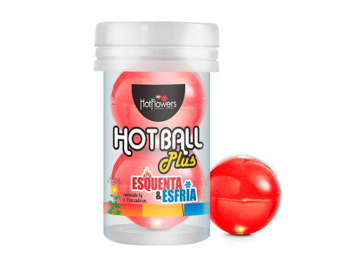 Заказать Лубрикант на масляной основе Hot Ball Plus с охлаждающе-разогревающим эффектом (2 шарика по 3 гр.)