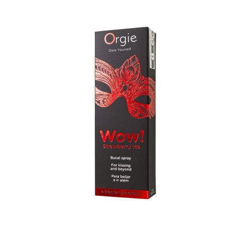Оральный спрей ORGIE Wow! Strawberry Ice Blowjob Spray с охлаждающим и возбуждающим эффектом - 10 мл.