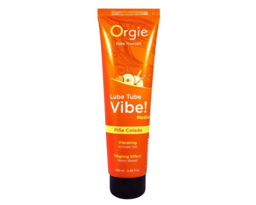 Заказать Гель с эффектом вибрации Lube Tube Vibe Medium Pina Colada - 100 мл.