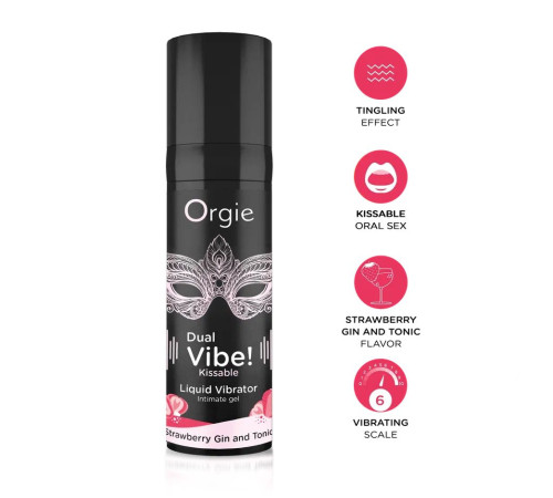 Съедобный жидкий вибратор Dual Vibe! со вкусом клубничного джина с тоником - 15 мл. Съедобный жидкий вибратор Dual Vibe! со вкусом клубничного джина с тоником - 15 мл.