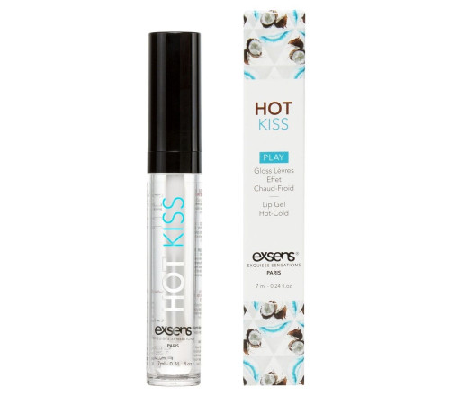 Блеск для губ Hot Kiss Coconut с ароматом кокоса - 7 мл.