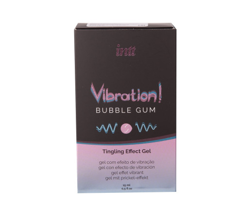 Жидкий интимный гель с эффектом вибрации Vibration! Bubble Gum - 15 мл.