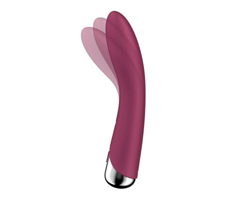 Заказать Малиновый вибратор-ротатор Spinning Vibe 1 - 18 см.