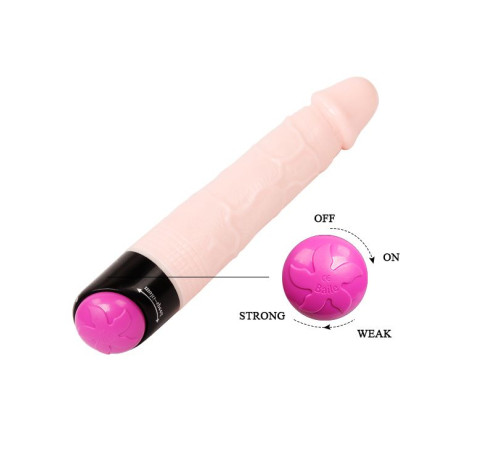 Реалистичный фаллоимитатор с ротацией Realistic Cock Vibe - 23,5 см.