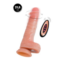 Телесный реалистичный ротатор-вибратор - 21,5 см.