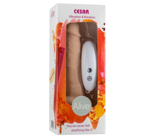 Телесный вибратор-ротатор на присоске Cesar Vibrator   Rotator - 17,5 см.
