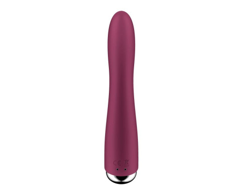 Заказать Малиновый вибратор-ротатор Spinning Vibe 1 - 18 см.