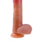 Телесный реалистичный вибратор-ротатор - 22,5 см.