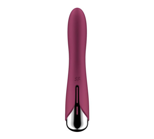 Малиновый вибратор-ротатор Spinning Vibe 1 - 18 см.