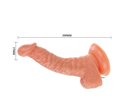 Реалистичный ротатор на присоске Super Rota Dong - 21 см.