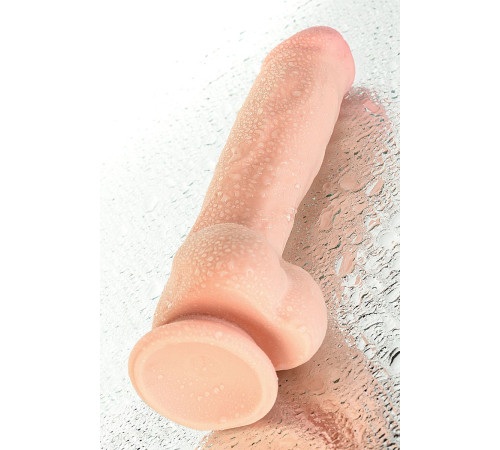 Телесный реалистичный вибратор-ротатор Ulric - 24 см.