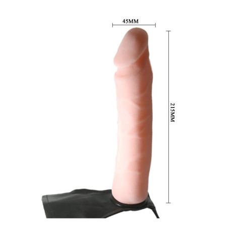 Гибкий фаллоимитатор-реалистик на трусиках Ultra Passionate Harness - 21,5 см.