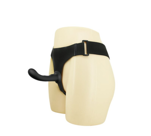 Страпон с изогнутой головкой Ultra Harness Curvy Dildo - 15,8 см.