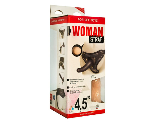 Заказать Женский страпон с вагинальной пробкой Woman Strap - 12 см. Заказать Женский страпон с вагинальной пробкой Woman Strap - 12 см.