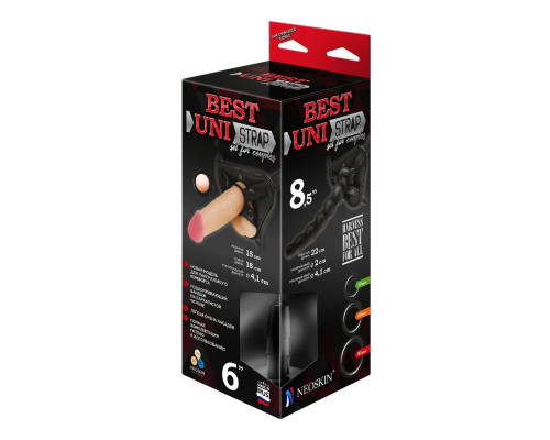 Заказать Пояс харнесс BEST UNI strap с 2 насадками - 18 и 22 см.