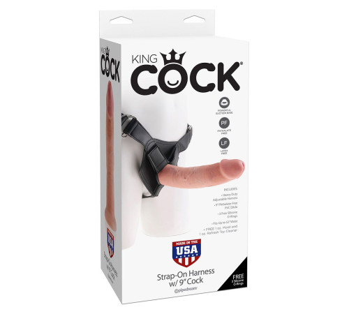 Страпон Harness со съемной телесной насадкой King Cock 9 - 22,9 см. Страпон Harness со съемной телесной насадкой King Cock 9 - 22,9 см.
