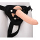 Заказать Телесный страпон на черных трусиках STRAP ON REAL DILDO - 20 см.