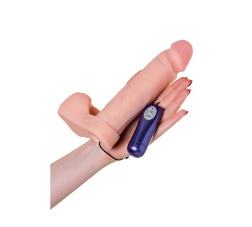 Страпон с 2 насадками и вибрацией UniStrap - 20 и 18 см.