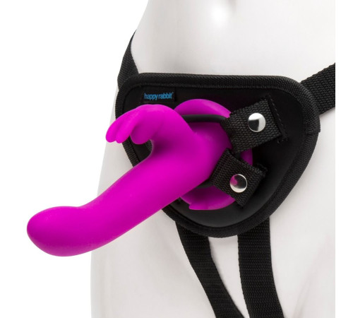 Лиловый страпон Rechargeable Vibrating Strap-On Harness Set - 17,6 см. Лиловый страпон Rechargeable Vibrating Strap-On Harness Set - 17,6 см.