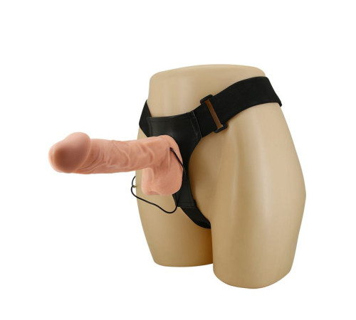 Женский поясной страпон с вибрацией - 26 см.