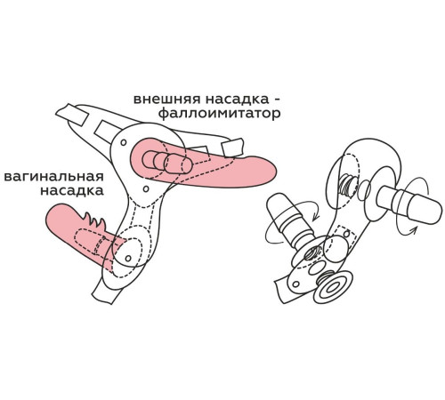 Женский страпон с вагинальной пробочкой - 17 см.