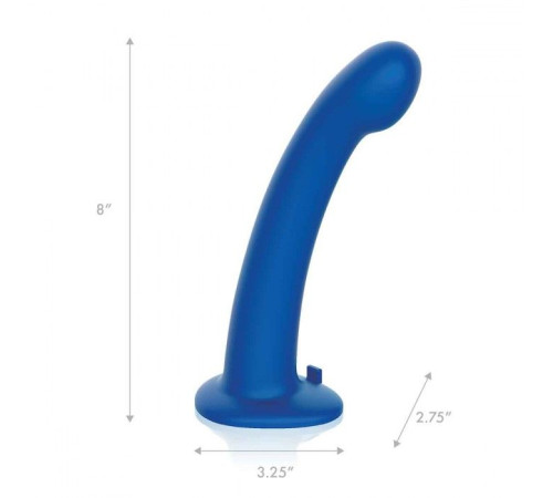 Синяя насадка Remote Control P-Spot G-Spot с черными трусиками - 20 см.