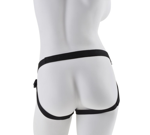 Чёрный с золотом женский страпон Designer Strap-On
