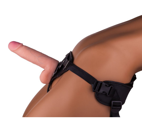 Кожаный пояс харнесс премиум класса WOMAN LONG(S) с 3 насадками