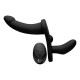 Заказать Черный вибрострапон Double Take 10X Double Penetration Vibrating Strap-on Harness