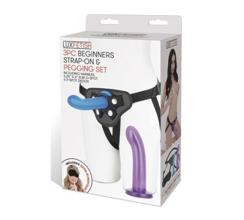 Страпон унисекс Beginners Strap-On с 2 насадками - 15 и 13 см. Страпон унисекс Beginners Strap-On с 2 насадками - 15 и 13 см.